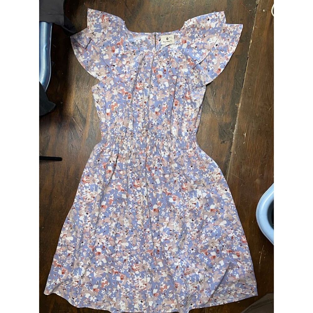Purple Betsey's Boutique Shop Floral Dress Size Small